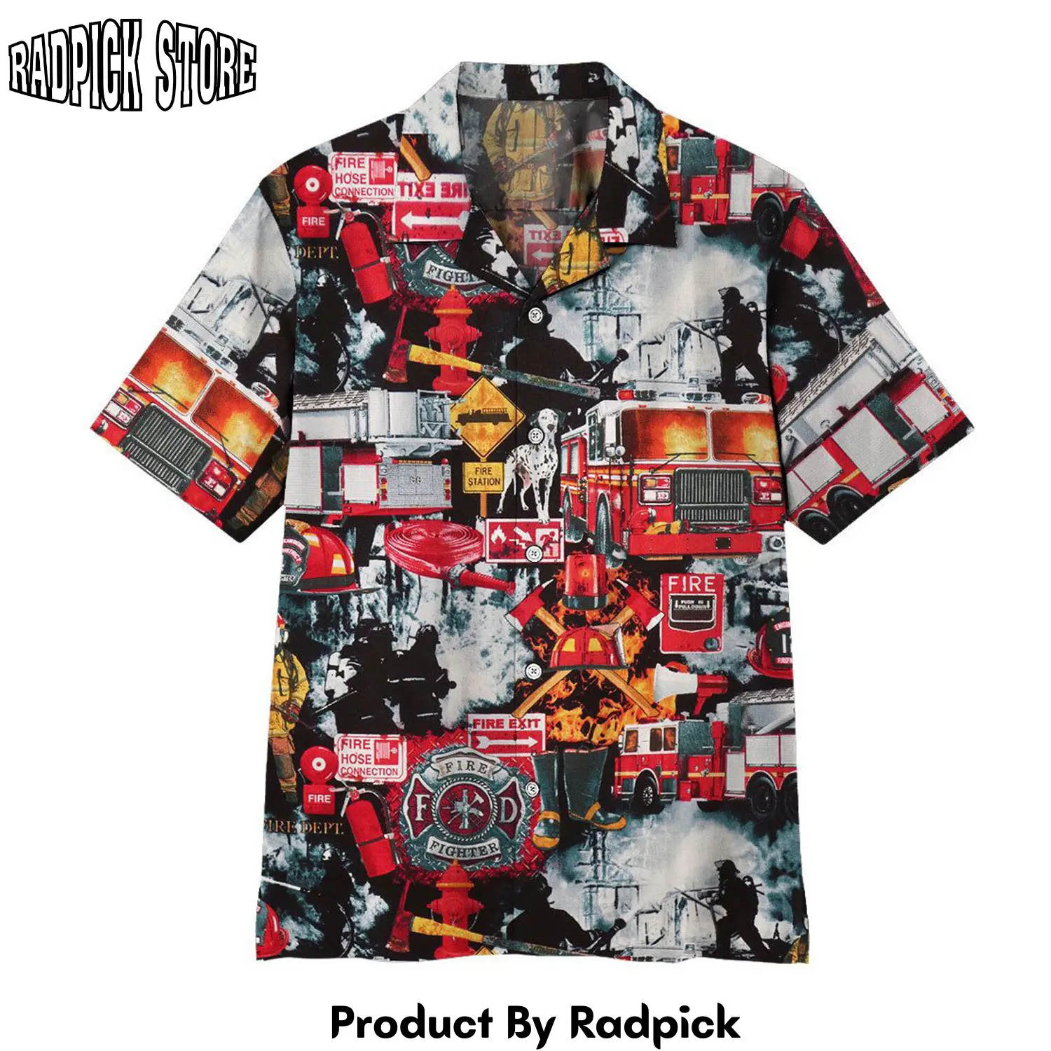 Radpick 3d firefighter hawaii shirt rp2921338